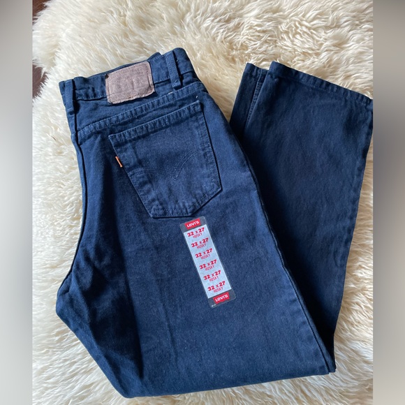 Levi's Denim - 90s NOS Levi’s 550s garment dyed relaxed fit 1995 orange tab deadstock